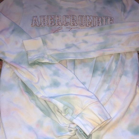 Abercrombie & Fitch long sleeve front knot tye dye tee - Picture 4 of 4